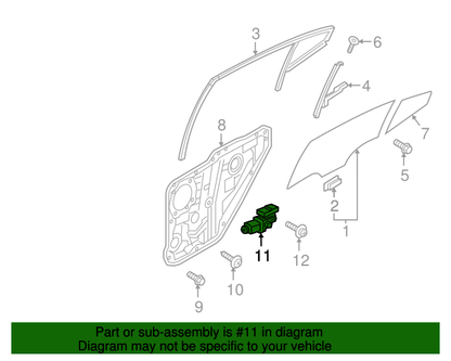 GENUINE REAR Window Motor LEFT Side for 2017-2020 Hyundai Elantra 83450F2000