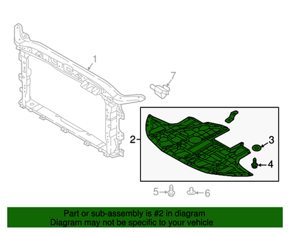 GENUINE Front Engine Under Cover for 2017-2020 Hyundai Elantra 2.0L 29110F2100
