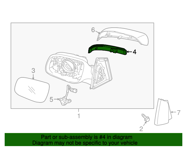 GENUINE Outside Mirror Signal LED Lamp RIGHT for 15-21 Kia Sedona 87614A9000