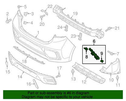 GENUINE Rear Bumper Bracket LEFT DRIVER for 2017-2022 Hyundai IONIQ 86613G2000