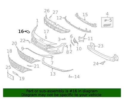 GENUINE Hyundai Grille Emblem for 2021 2022 2023 Elantra OEM 86311AA001
