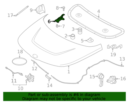 GENUINE Front Hood Hinge LEFT DRIVER Side for 2020-2023 Kia Soul 66910K0000
