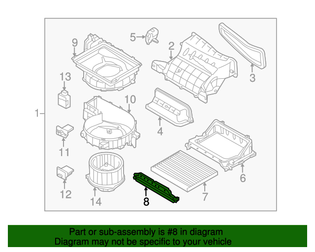 GENUINE Cabin Air Filter Cover for 11-17 Hyundai Elantra Kia Forte 971293X000