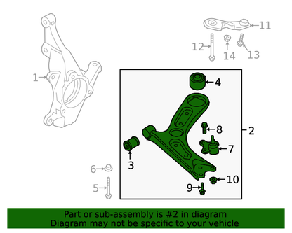 GENUINE Control Arm FRONT LEFT DRIVER for 2019-2023 Kia Forte 54500F2AA0
