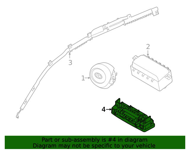 Genuine OEM Driver Knee Airbag for 2021–2024 Kia K5 80200L3000