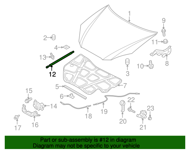 GENUINE Hood Lift Support Cylinders for 10-16 Hyundai Genesis Coupe 811612M502