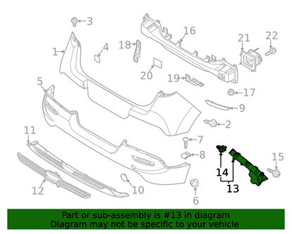 GENUINE Rear Bumper Side Bracket LEFT DRIVER for 2020-2023 Kia Soul 86651K0000