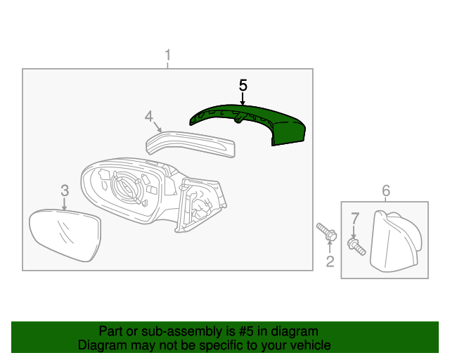 OEM Side Mirror Cover BLACK LEFT for 2016-2021 Hyundai Tucson 87616D3100TCM