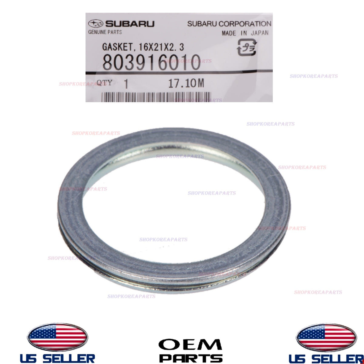 GENUINE Engine Oil Pan Drain Plug Gasket SUBARU *See compatibility