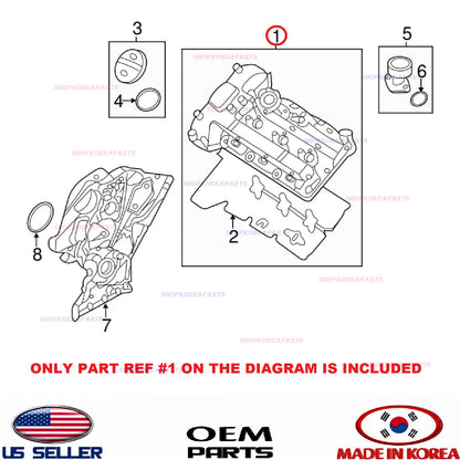 GENUINE Engine Valve Cover LEFT 3.3L OEM Hyundai Kia 2013-2019 See compatibility