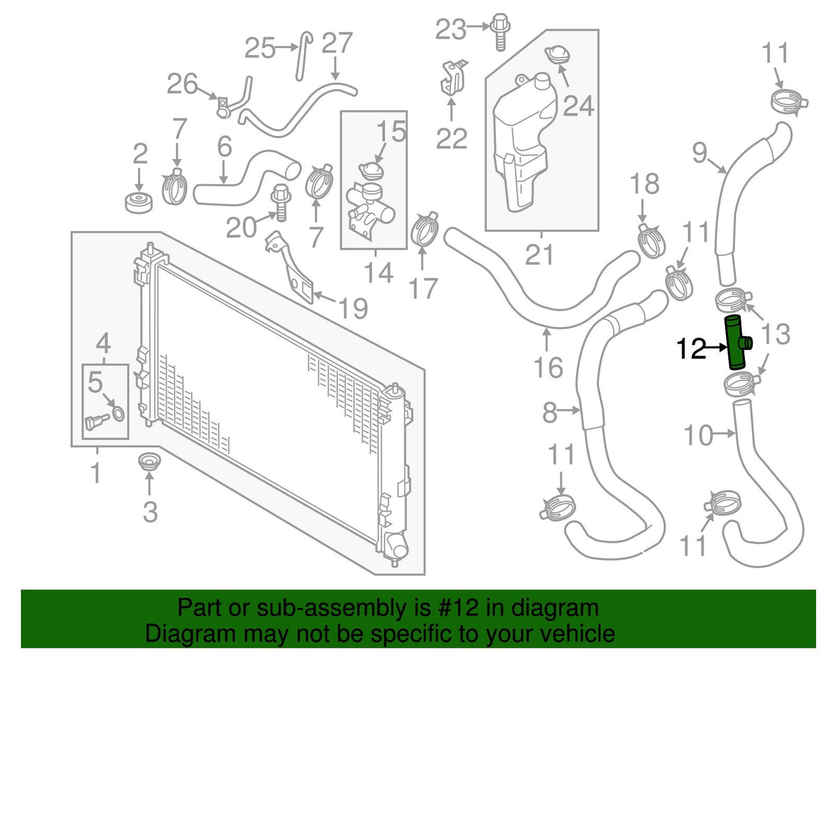 GENUINE Engine Coolant Pipe 2011-2014 Mitsubishi Outlander Sport 2.0L 2.4L