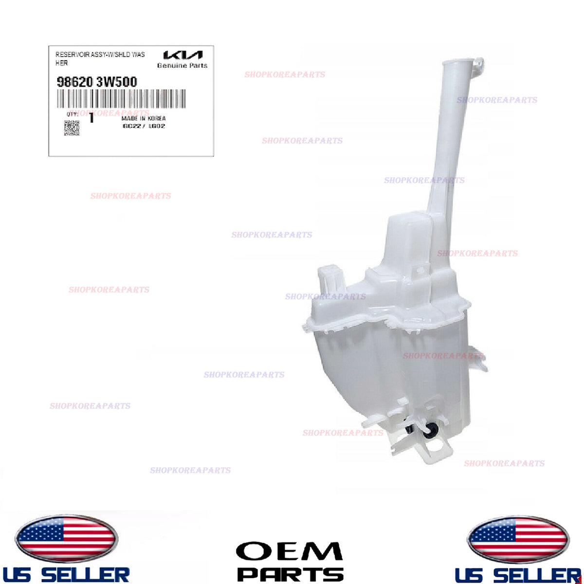 GENUINE OEM Windshield Washer Reservoir Fluid Tank 2011-2013 Kia Sportage