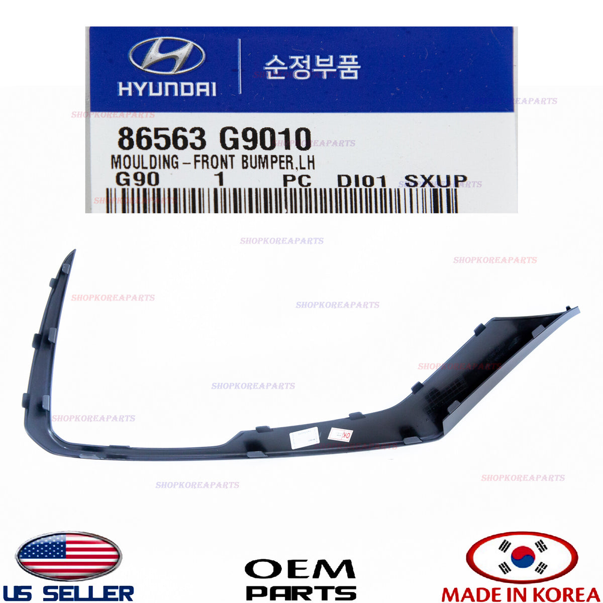 GENUINE Front Bumper Lower Molding LEFT Driver Side OEM Genesis G70 2019-2021