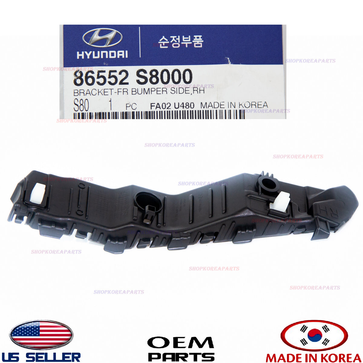 GENUINE Front Bumper Bracket Retainer RIGHT Passenger Side OEM Palisade 2020-22
