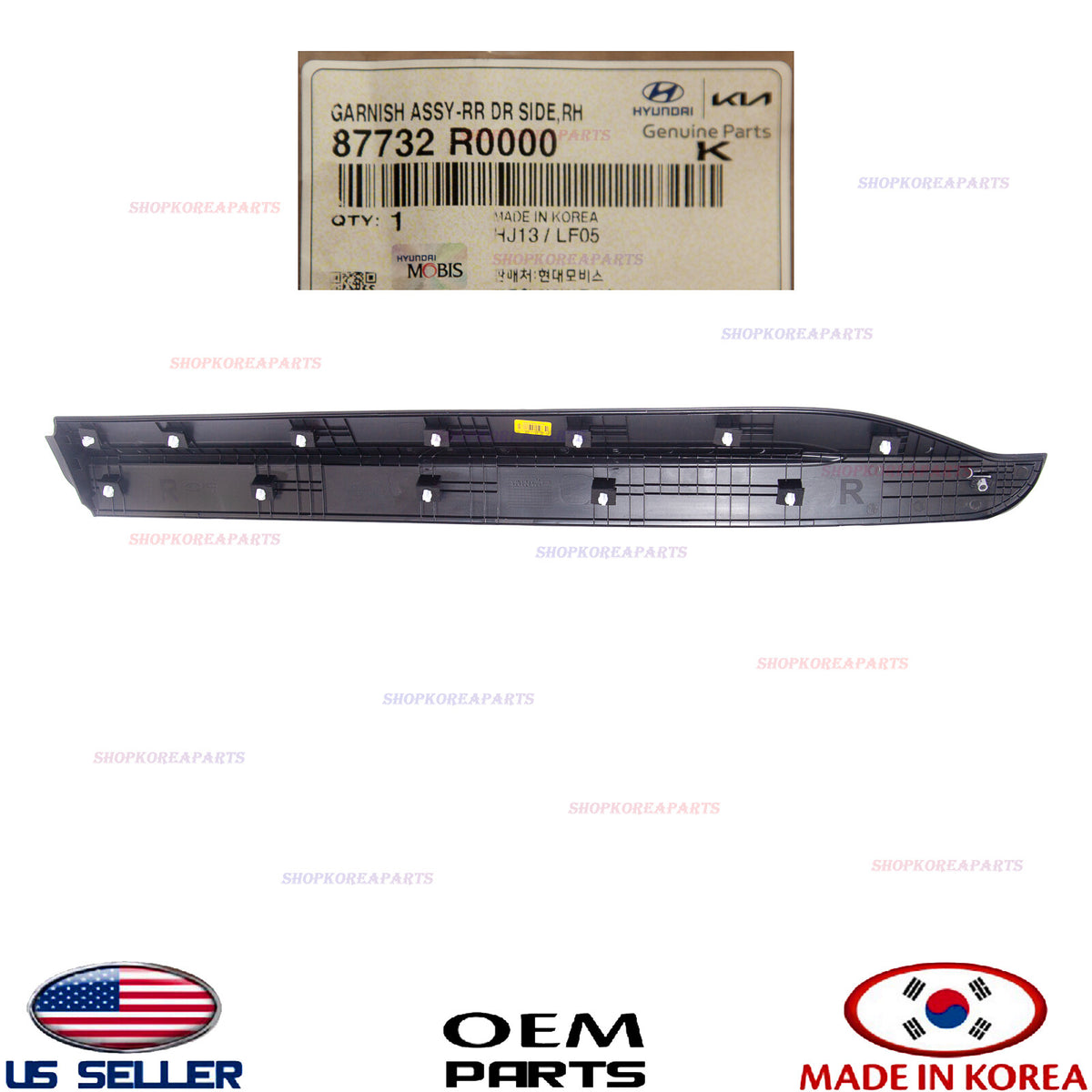 GENUINE Rear Door Lower Molding BLACK RIGHT Passenger ⭐OEM⭐ Carnival 2022-2026