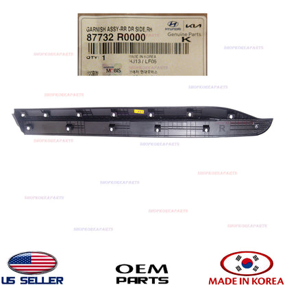 GENUINE Rear Door Lower Molding BLACK RIGHT Passenger ⭐OEM⭐ Carnival 2022-2026