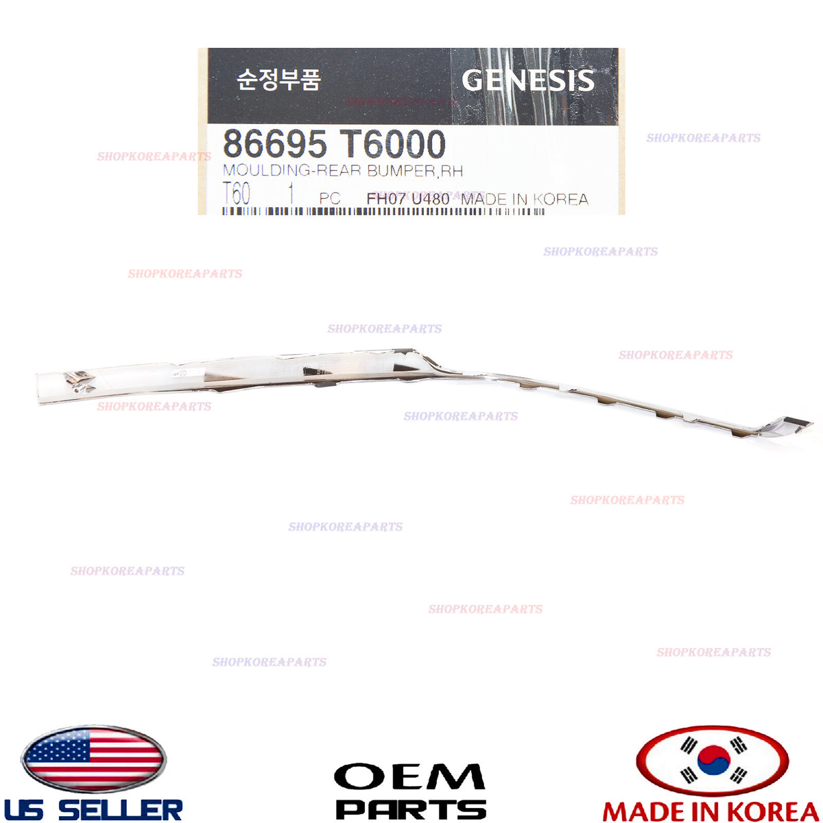 GENUINE Rear Bumper Chrome Molding RIGHT Passenger Side OEM GENESIS GV80 2021-24