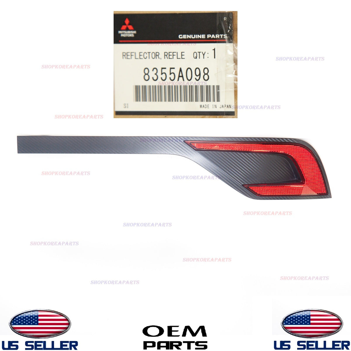 Rear Bumper Reflector Panel RIGHT Passenger Side ⭐OEM⭐ Outlander Sport 2018-2019