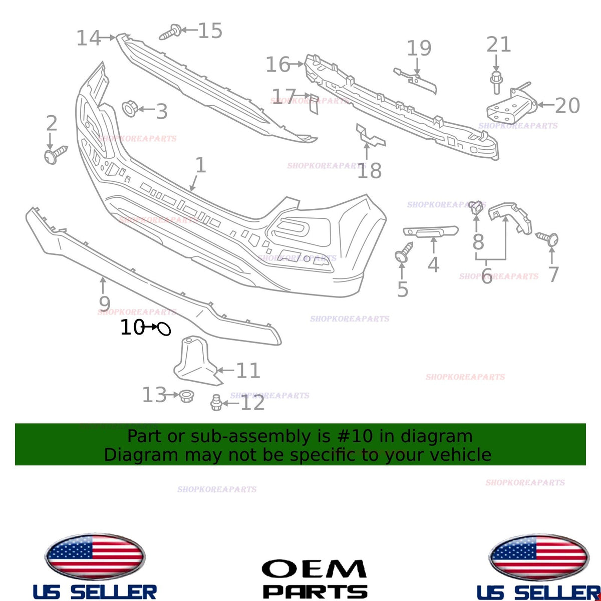 GENUINE OEM Rear Bumper Tow Eye Cap 2018-2021 Hyundai Kona 86617-J9100