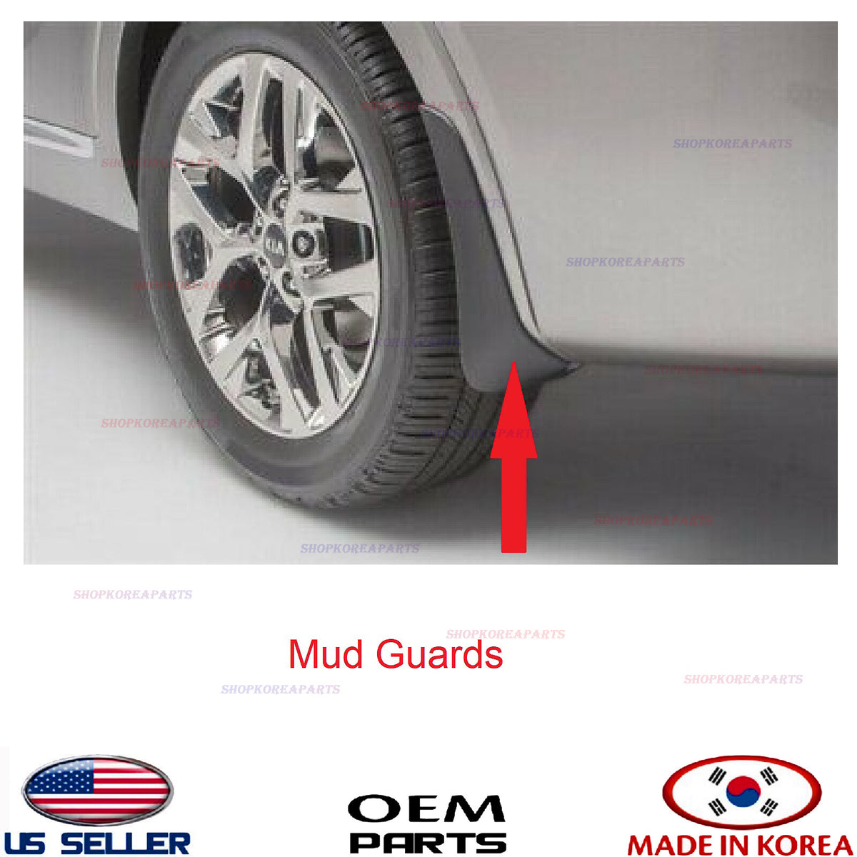 GENUINE Mud Guards Flaps Splash Shield REAR 2pcs ⭐OEM⭐ KIA TELLURIDE 2020-2022