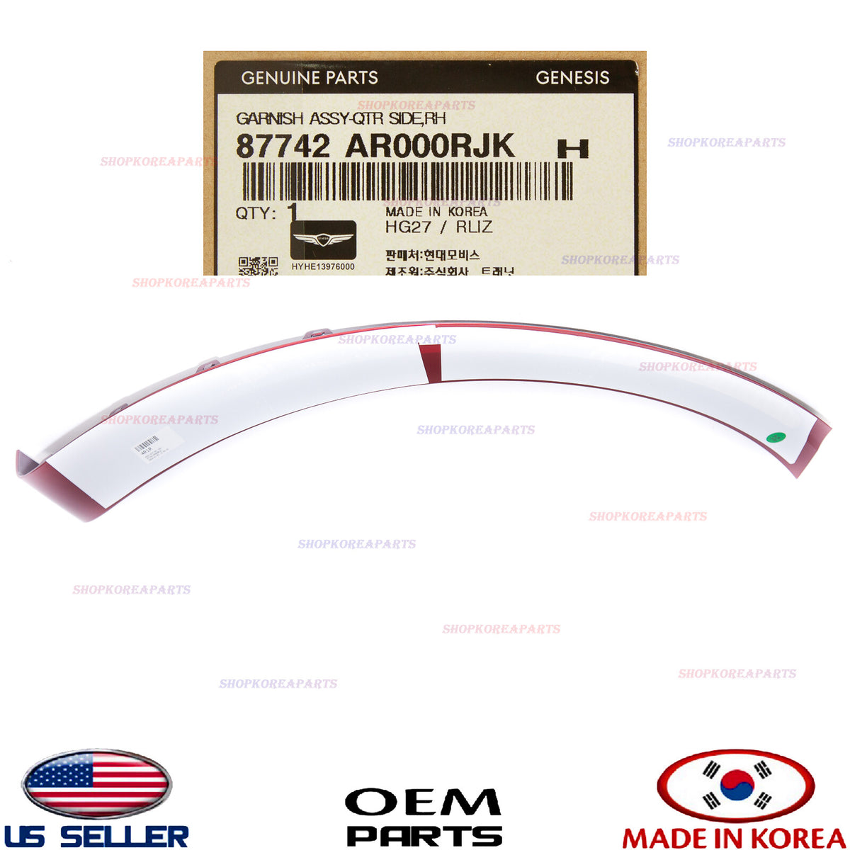 GENUINE Red Rear Fender Wheel Molding RIGHT Passenger OEM GV70 non Sport 2022-26