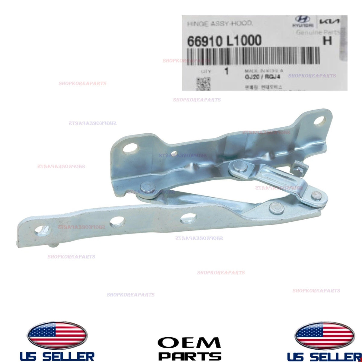GENUINE OEM Hood Hinge LEFT Driver Side 2020-2025 Hyundai Sonata 66910-L1000