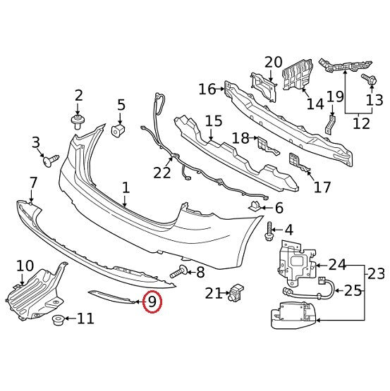 GENUINE Bumper Reflector Rear RIGHT Passenger Side ⭐OEM⭐ Kia Forte Sedan 2017-18