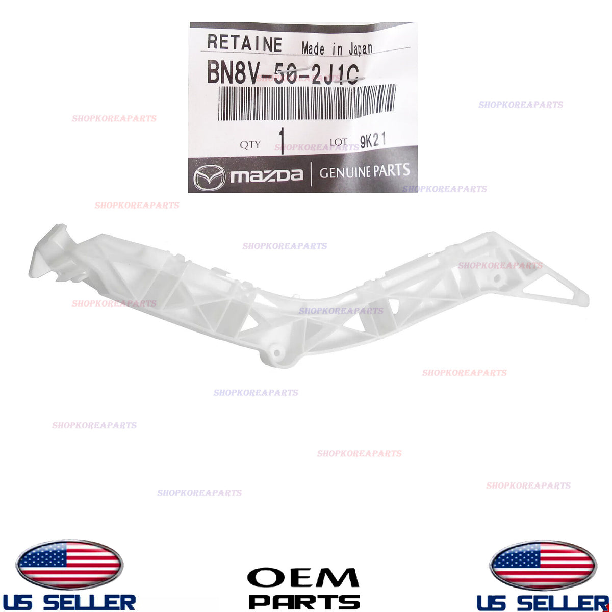 GENUINE OEM Rear LEFT Driver Bumper Cover Bracket 2004-2009 Mazda3 Sedan