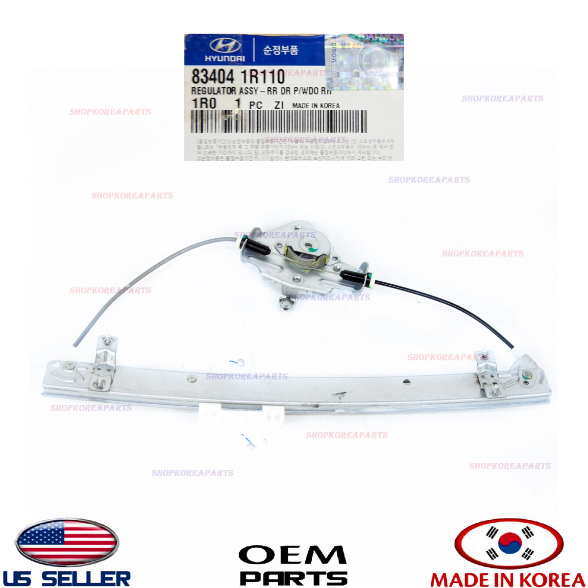GENUINE Rear Door Window Regulator Right Passenger Side OEM Hyundai Accent 12-17