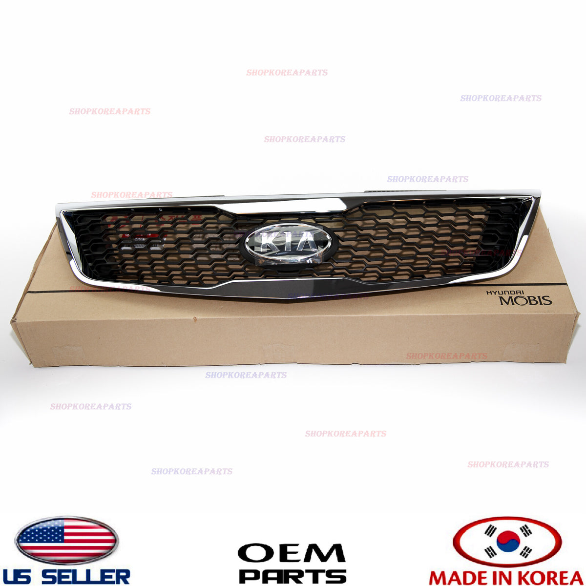GENUINE Front Bumper Radiator Grille Chrome OEM Kia Forte Sedan 2011-2013