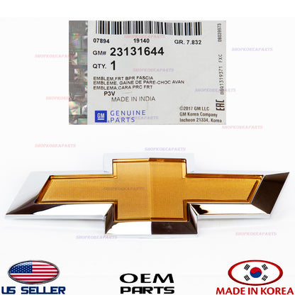 GENUINE Front Bumper Grille Emblem logo Gold Bowtie Badge OEM GM Malibu 2013-15