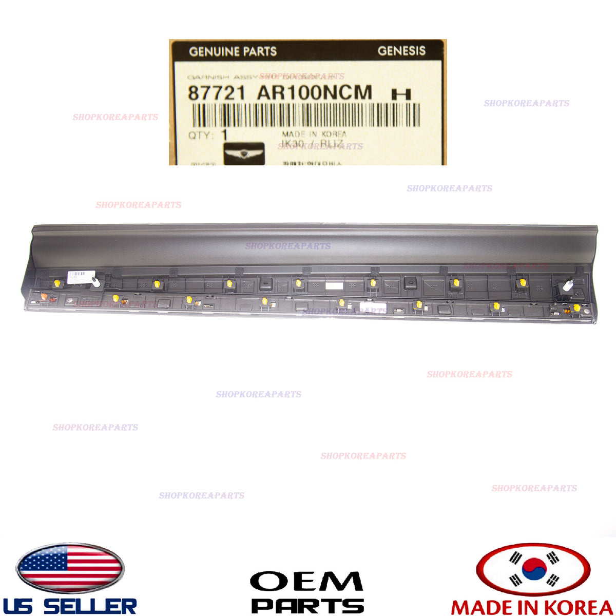 GENUINE Gray Front Door Lower Molding LEFT Driver Side OEM GV70 non Sport 22-26