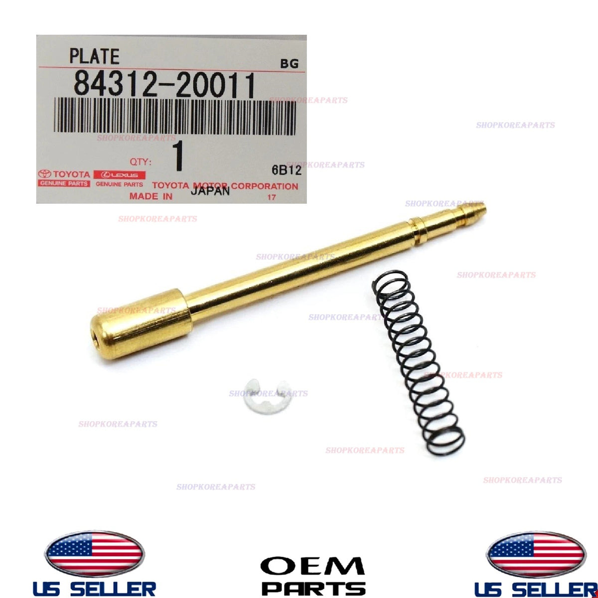 GENUINE OEM Horn Contact Plate Pin Kit 1974-1990 Toyota 84312-20011