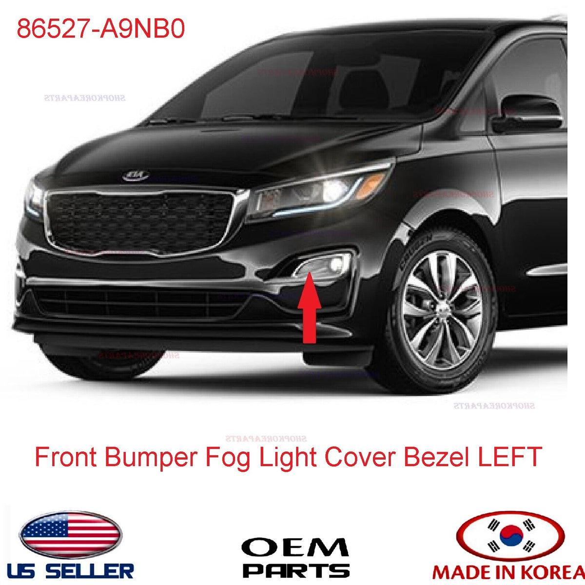 GENUINE Front Bumper Fog Light Cover Bezel LEFT ⭐OEM⭐ KIA SEDONA SX 2019-2021