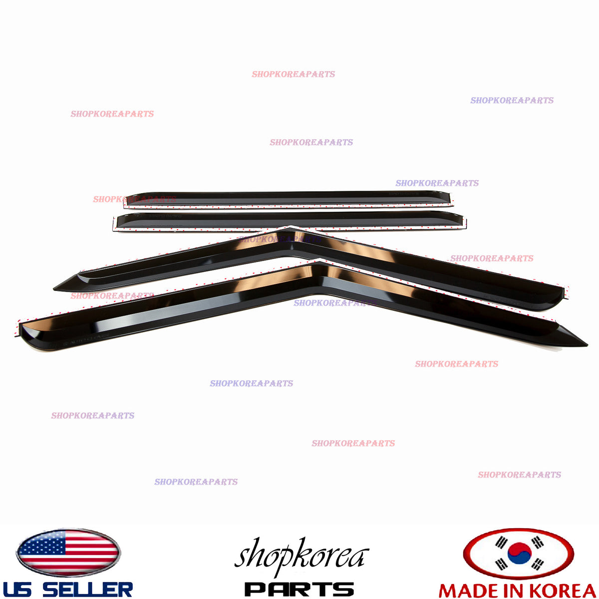SMOKED DOOR VISOR WINDOW SUN RAIN WIND VENT DEFLECTOR fits KIA SOUL 2009-2013