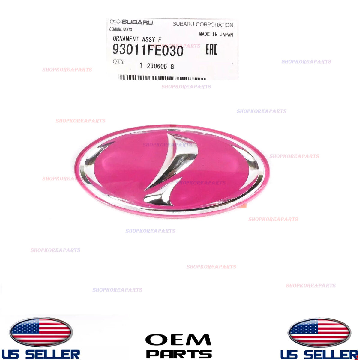GENUINE OEM Pink "i" Front Grille Emblem Subaru Impreza WRX STI 2002-2011
