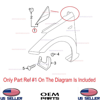 GENUINE Fender Pillar Trim Molding Corner Trim Driver Side OEM ELANTRA 2014-16