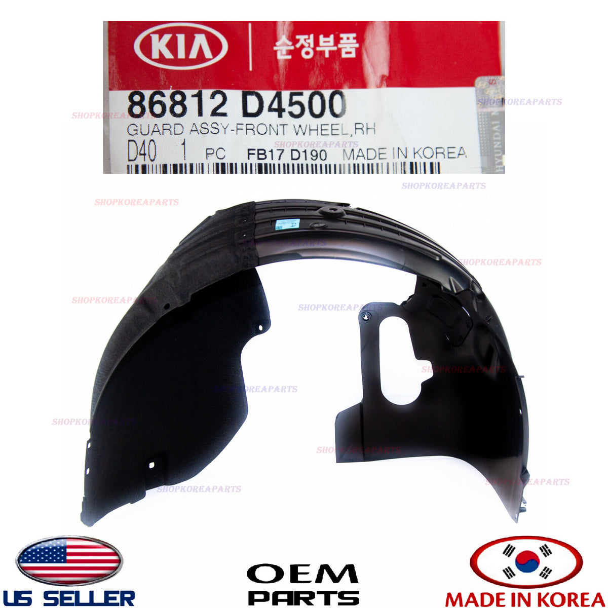 GENUINE Fender Liner Front RIGHT Passenger Side ⭐OEM⭐ KIA OPTIMA 2019-2020