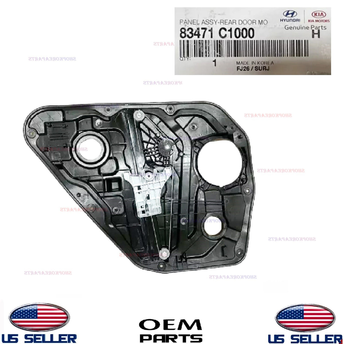 GENUINE OEM Rear Left Driver Side Door Window Regulator 2015-2019 Hyundai Sonata
