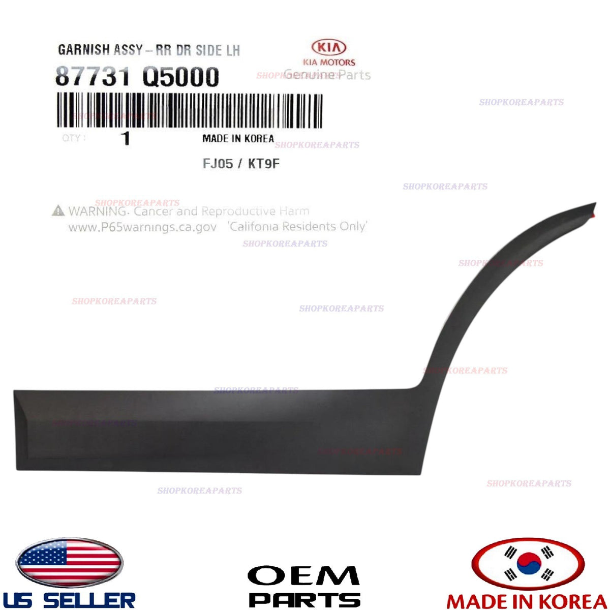 GENUINE Rear Door Molding LEFT Driver ⭐OEM⭐ Kia Seltos 2020-2025 87731-Q5000