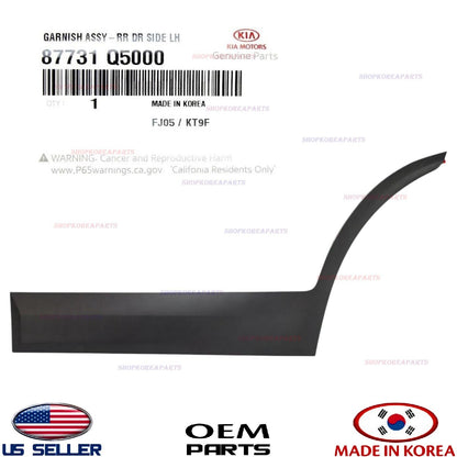 GENUINE Rear Door Molding LEFT Driver ⭐OEM⭐ Kia Seltos 2020-2025 87731-Q5000