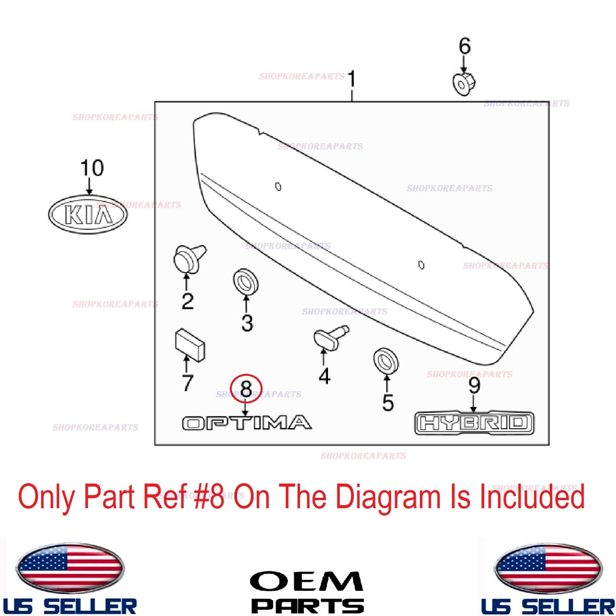 GENUINE Rear Trunk Lid Emblem Nameplate ⭐OEM⭐ KIA OPTIMA 2011-2015 863102T100
