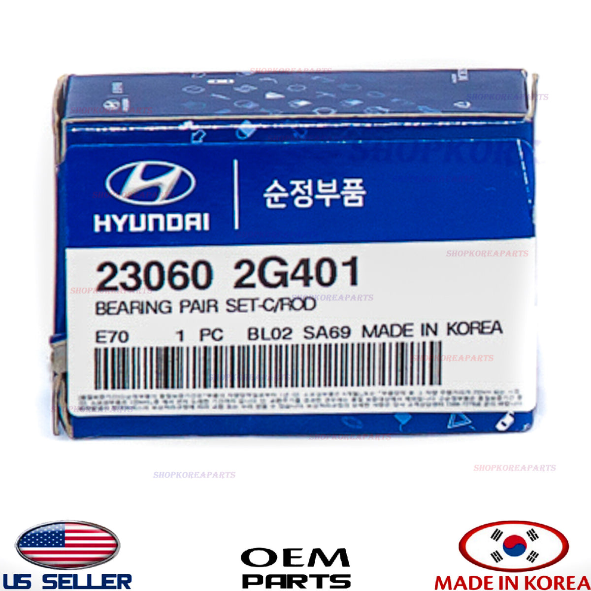 GENUINE OEM Connecting Rod Bearing Pair Various Hyundai Kia 230602G401