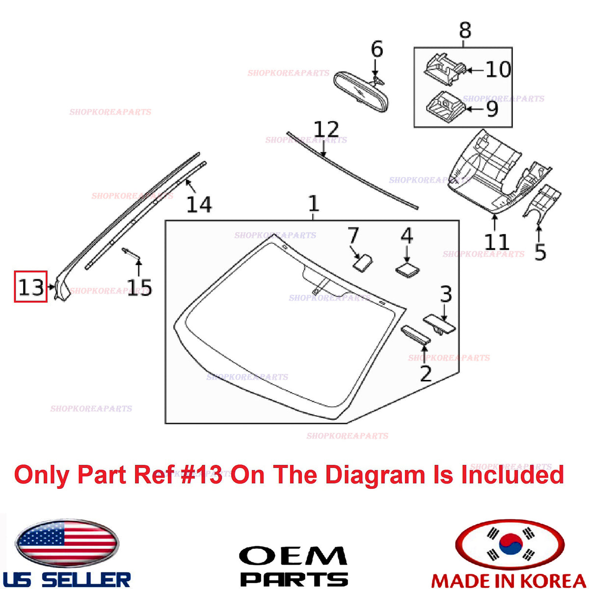 GENUINE Windshield Pillar Trim Molding RIGHT Passenger Side ⭐ ELANTRA 2021-2023