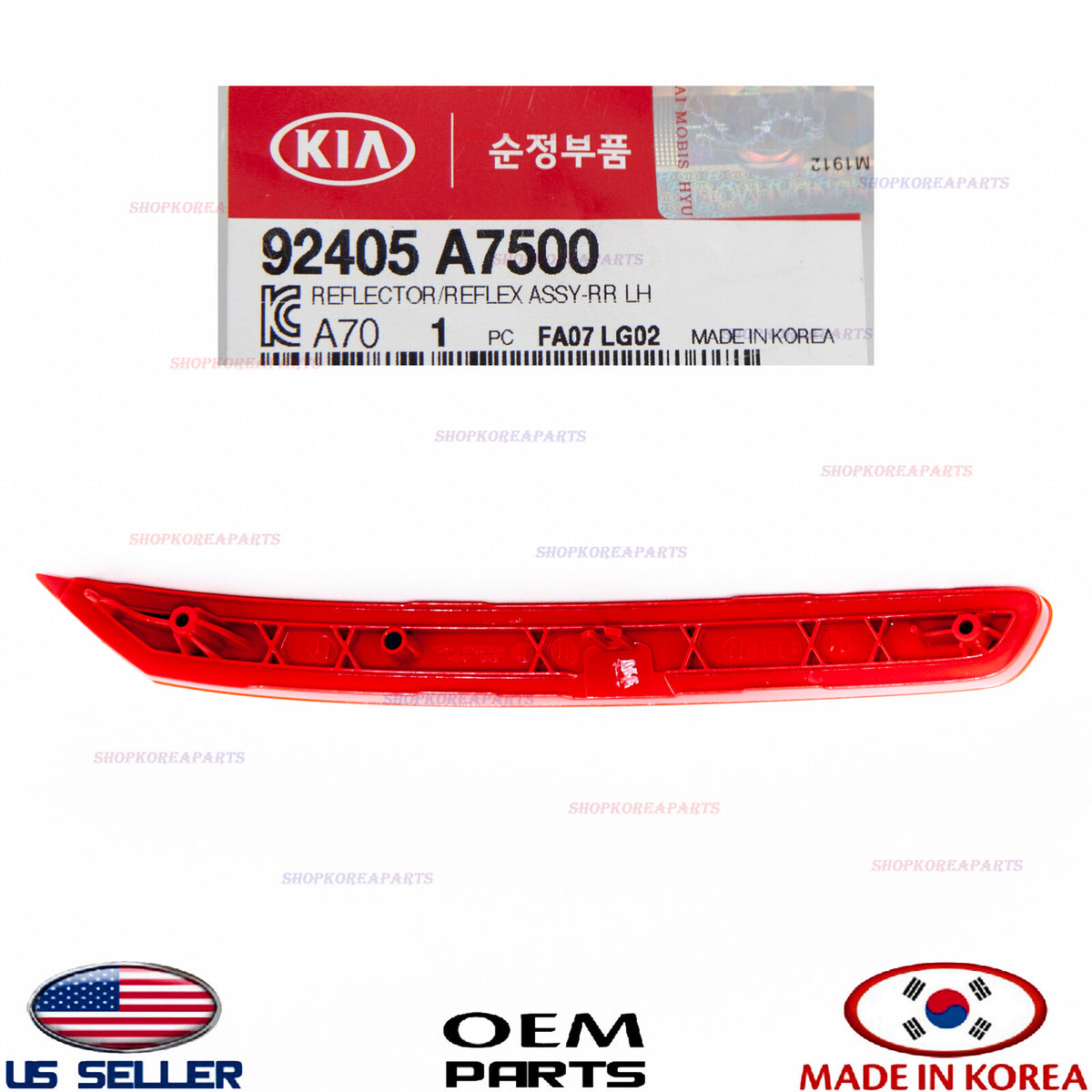 GENUINE Bumper Reflector Rear LEFT Driver Side ⭐OEM⭐ Kia Forte Sedan 2017-2018