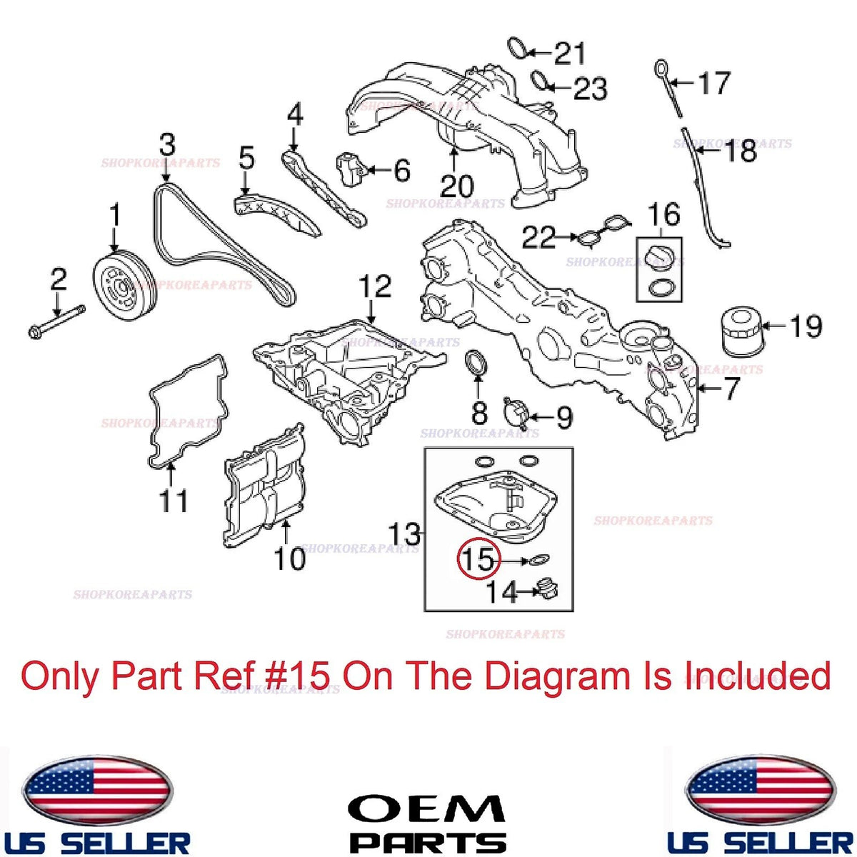 GENUINE Engine Oil Pan Drain Plug Gasket SUBARU *See compatibility