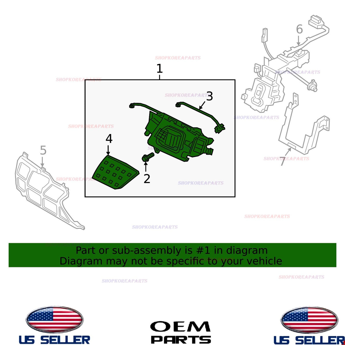 GENUINE OEM Front Charge Module Door Port 2019-2021 Kona Electric 86340-K4000