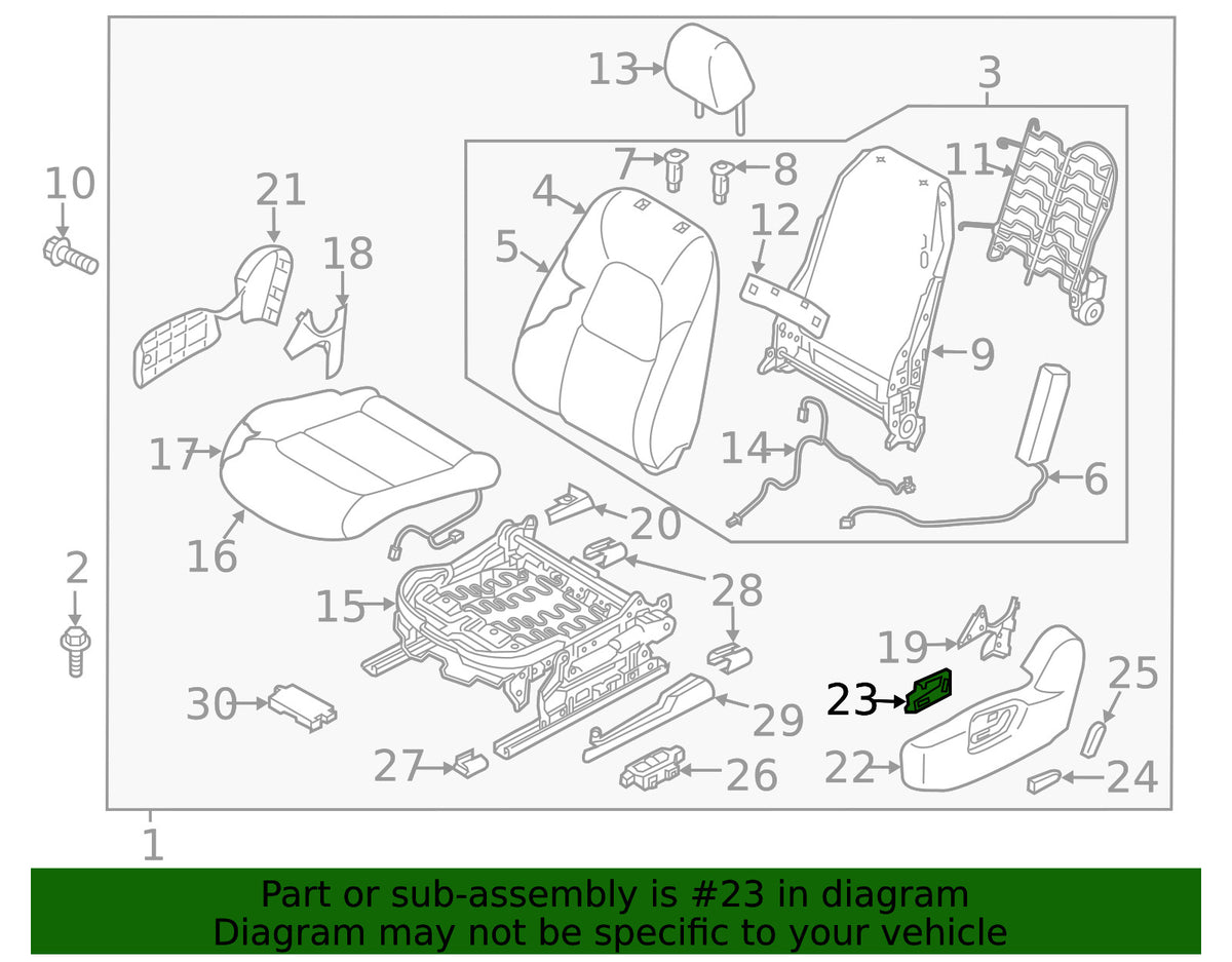 GENUINE Front LEFT Driver Side Seat Switch 2017-2025 Mazda GRV1-88-158