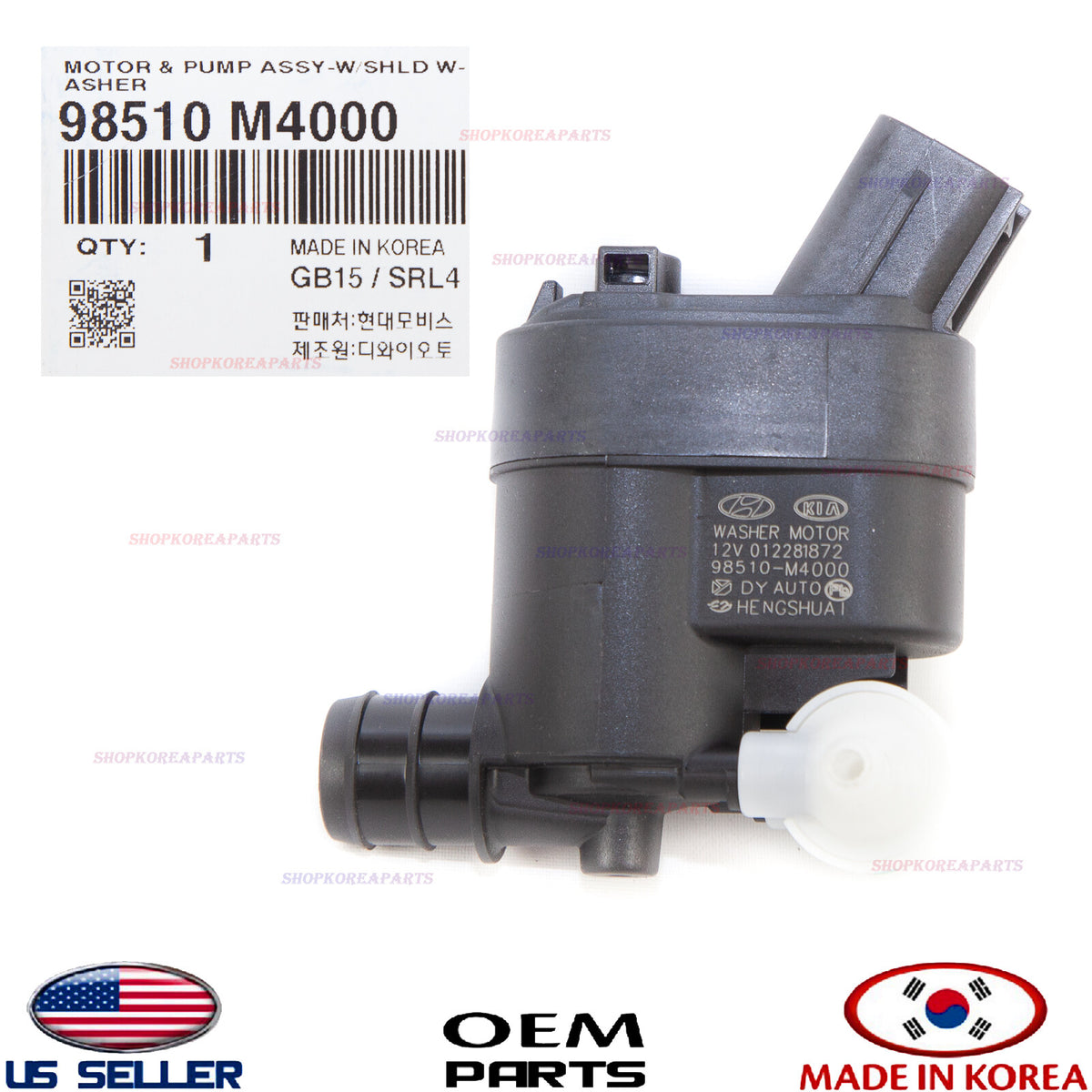 GENUINE OEM Windshield Washer Pump Motor Hyundai Kia *See Compatibility