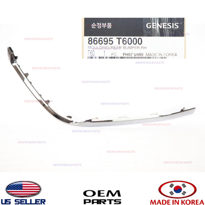 GENUINE Rear Bumper Chrome Molding RIGHT Passenger Side OEM GENESIS GV80 2021-24